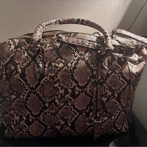 Elegant Snake Print Women's Bag